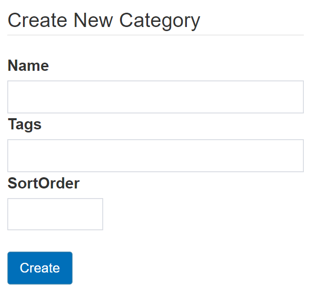 create category button