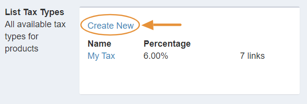 create new tax